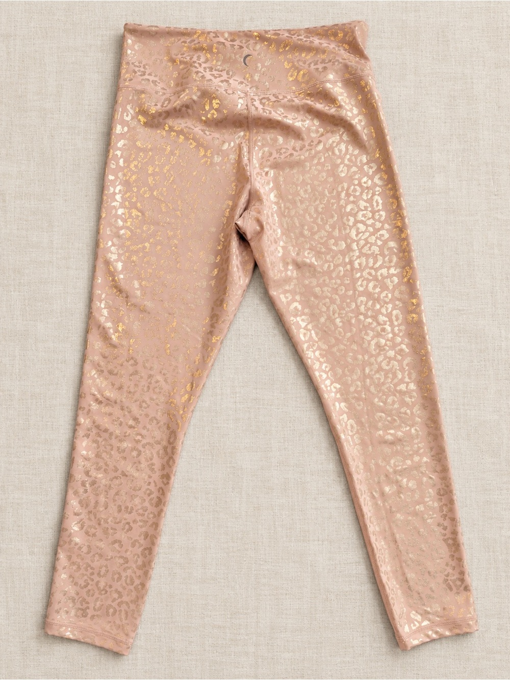 ZYIA Women’s Rose Gold Metallic Leopard Leggings